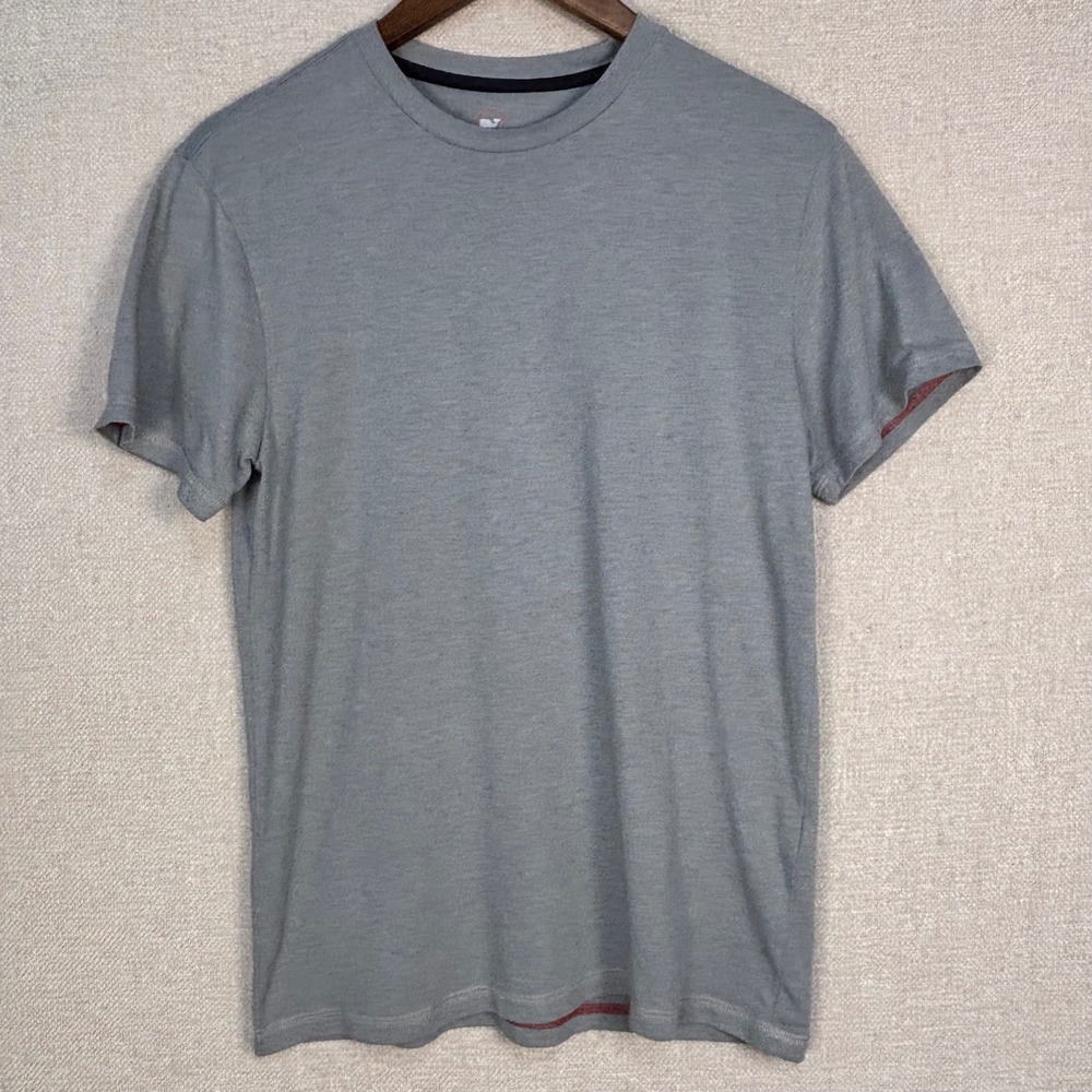 Vineyard Vines Dunes Tee Mens Small Gray Short Sleeve Whale Logo T-Shirt Heather